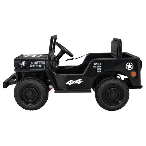  Auto na akumulator Retro Military 4x4 - crni Slike