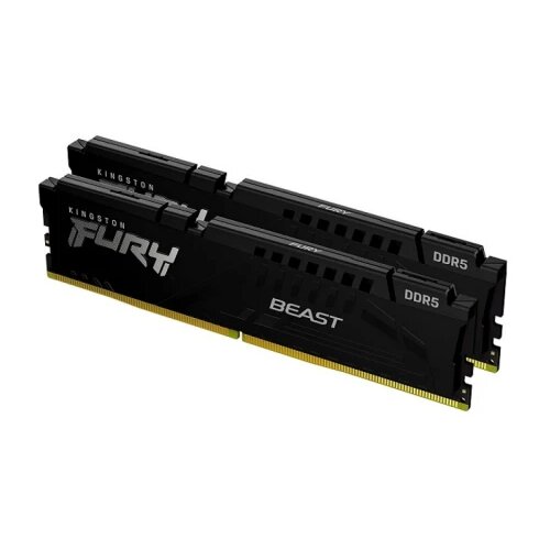 Kingston DDR5 32GB (2x16GB) 6400MHz [fury beast], non-ecc udimm, CL32 1.4V, 288-Pin 1Rx8, black, memory kit, w/heatsink, xmp Slike