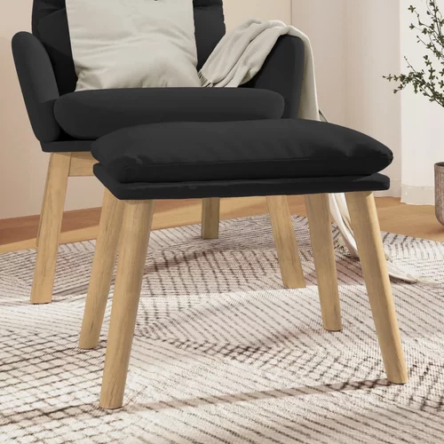 vidaXL stolček za noge črn 45x29,5x39 cm žamet