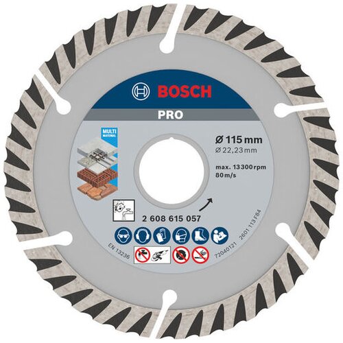 Bosch Dijamantska rezna ploča za male ugaone brusilice, otvor 22,23mm PRO Multi Material 2608615058 Cene