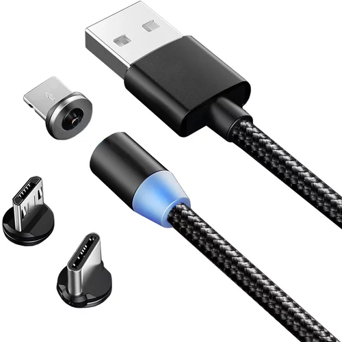  3u1 mikro tip-c USB magnetni kabel za telefone 1m