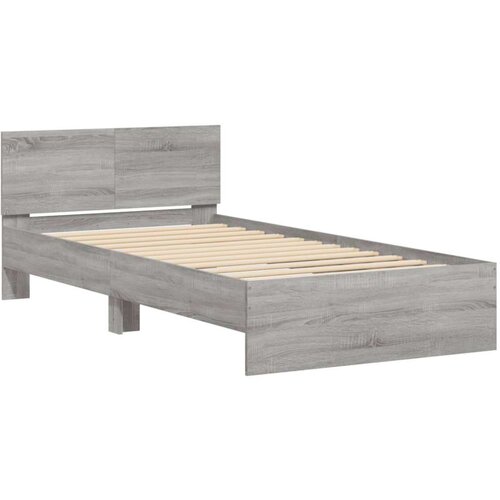 VidaXL okvir za krevet s uzglavljem boja hrasta 100x200 cm drveni Slike