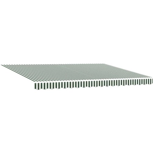  Skrovita tenda Zelena i bijela 450 &amp;times; 350 cm Poliester i metal Slike