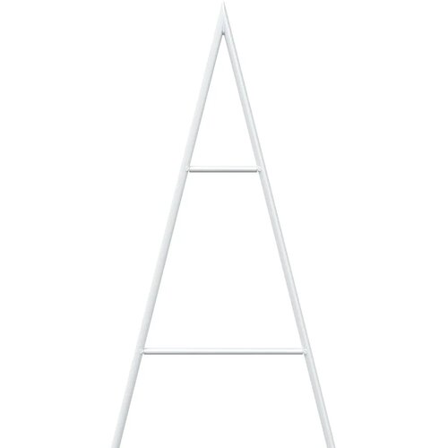 Metalna božićna jelka KUOPIO 125 cm Čelik s pra&amp;scaron;kastim premazom - 125 cm Bijela bez LED svjetala Slike