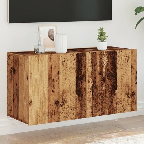 Furnova Stenska TV omarica starinski les 80x30x41 cm, (21923572) Slike