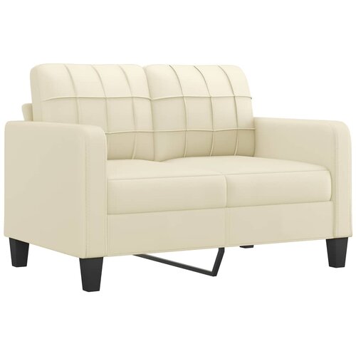  3-dijelni set sofa s jastucima krem od umjetne kože Slike