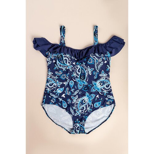 Fenzy Plus Size Enodelne Kopalke S Potiskom, Modre Cene