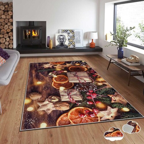 Conceptum Hypnose tepih s novogodi&scaron;njim motivima Asr-Crpt-28, Pravougaoni, 80 x 140 cm, &Scaron;areni Cijene