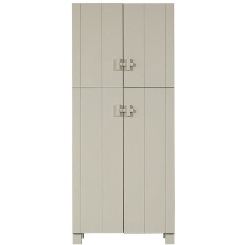Basiclabel Svetlo siva garderobna omara iz masivnega bora 90x210 cm Mees – Cene