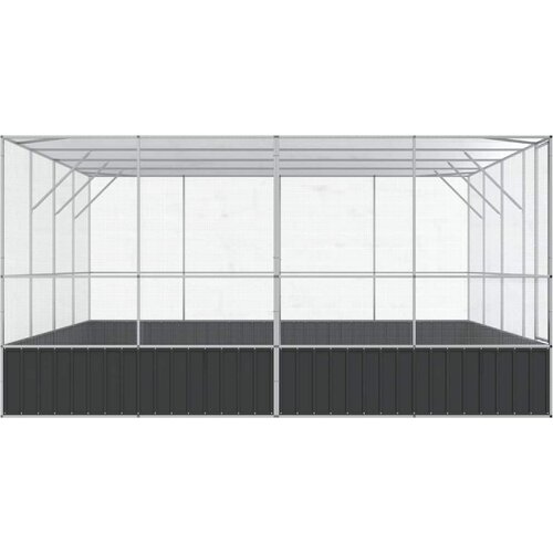 Kavez za ptice srebrni 418 x 414 x 212 cm čelični Slike