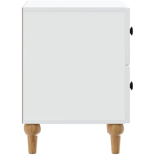  Noćni ormar 2 pcs Bijela 43 x 34,5 x 48 cm Konstruirano drvo Slike