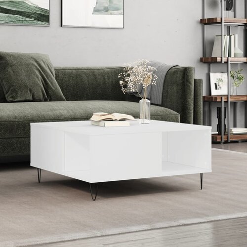  Stolić za kavu bijeli 80 x 80 x 36,5 cm od konstruiranog drva Cene