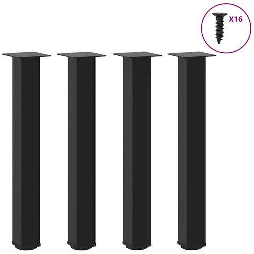 VidaXL Noge stolića za kavu 4 kom crne 72-74 cm čelik Slike