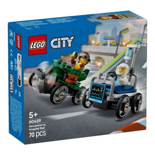 Lego city airplane vs hospital bed race car pack ( LE60459 ) Cene