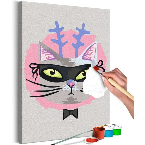  Slika za samostalno slikanje - Cat With Horns 40x60 Slike