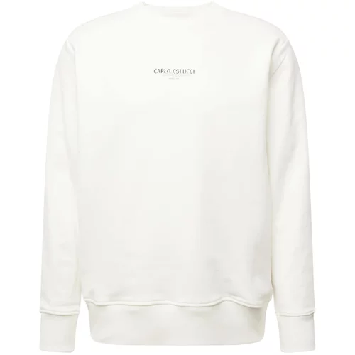 Carlo Colucci Sweater majica 'De Sarro' crna / bijela