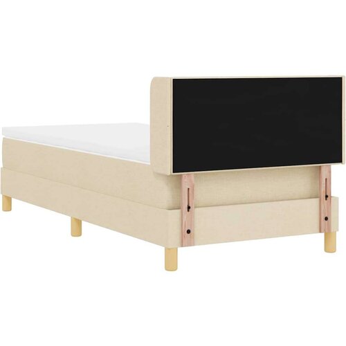  Boxspring - Krevet s oprugama s madracem Krema 90 x 190 cm tkanina Slike