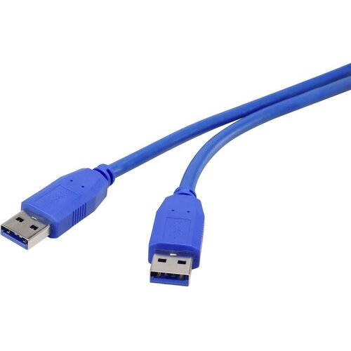 Renkforce USB 3.0 priključni kabel [1x USB 3.0 vtič A - 1x USB 3.0 vtič A] 2 m modre barve pozlačeni kontakti (20416339) Cene