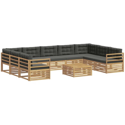 vidaXL Zunanja garnitura za sedenje 10 pcs Masiven les akacije, (5000270097) Cene