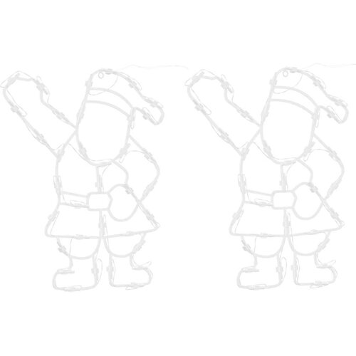 VidaXL Božićna svjetla Silueta Djeda Mraza 2 kom 35 LED dioda toplo bijela - 1 santa 1 Slike