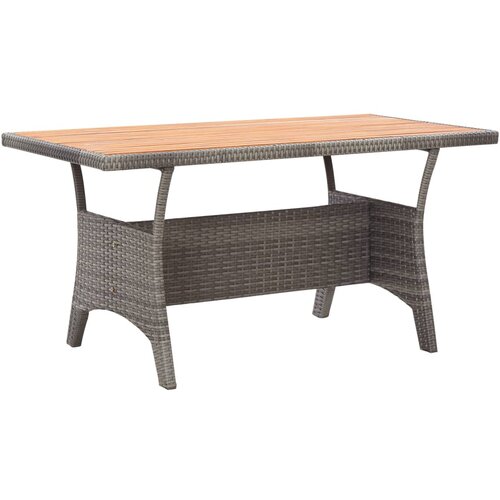 The Living Store Vrtna miza siva 120x70x66 cm trden akacijev les - Vrtna Miza, (21460773) Slike