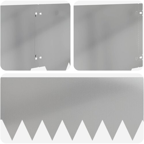  Ograda oko Travnjaka 20 pcs 103 x 30 cm metal Srebrna Slike