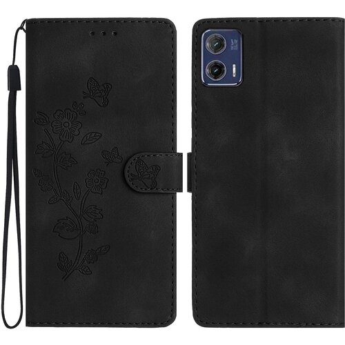 INORCO Za Motorola Moto G73 5G Protiprašna usnjena torbica za telefon, stojalo, odporno na udarce, natisnjen cvetlični ovitek, torbica za telefon, (22036666) Cene