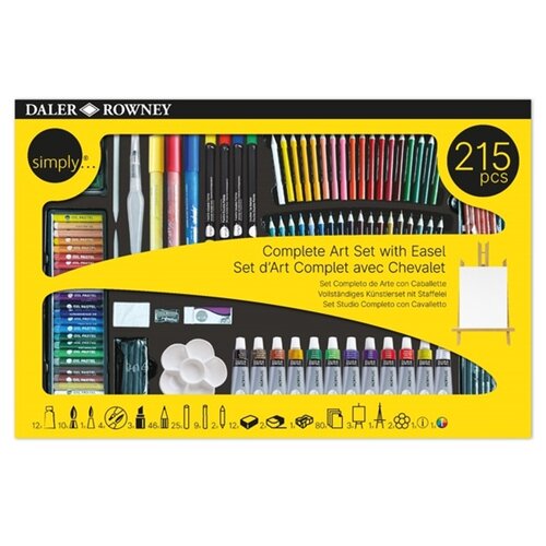  Daler-Rowney umjetnički set s platnom i &amp;scaron;tafelajem | 215 dijelova Slike