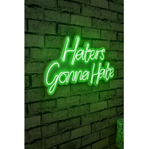Wallity Dekorativna plastična LED rasveta Haters Gonna Hate Green Cene