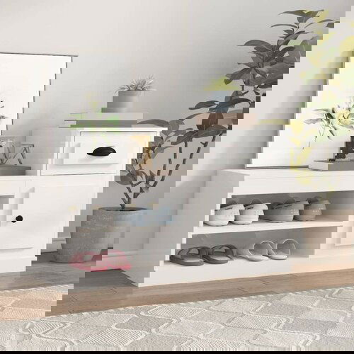 Ormarić za cipele sjajni bijeli 100x42x60 cm konstruirano drvo Cene