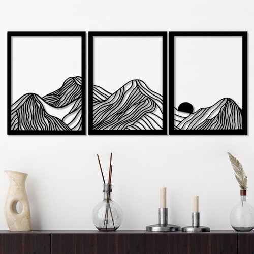 Wallity zidna dekoracija Colline-1, 38 x 49 cm, crna Cene