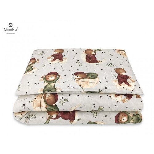 MimiNu Posteljina set 5 elem. Medo na oblaku (za krevetić 120x60 cm i 140x70cm) Slike