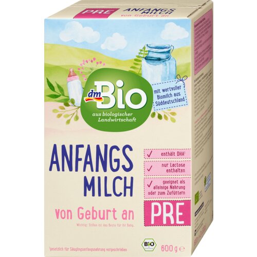 dmBio početno zamensko mleko, početna formula za odojčad, od rođenja 600 g Slike