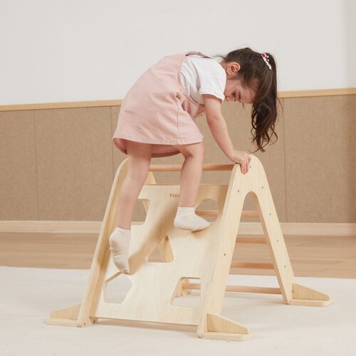 Viga drvene ljestve, pikler, Montessori penjački trokut Slike