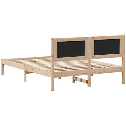  Krevetna konstrukcija s uzglavljem Sivo-smeđa 135 x 190 cm Slike