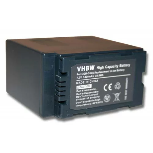 VHBW Baterija CGA-D54S / CGR-D120 za Panasonic AG-DVC30 / NV-DS11 / NV-MX1, 5400 mAh