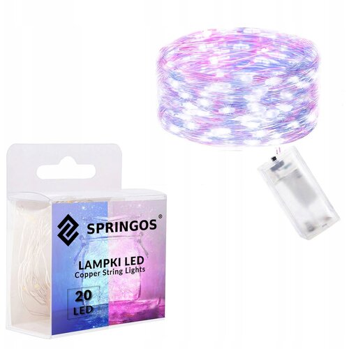 springos Božične lučke 20 LED lučk na baterije / modre in roza, (21638514) Cene