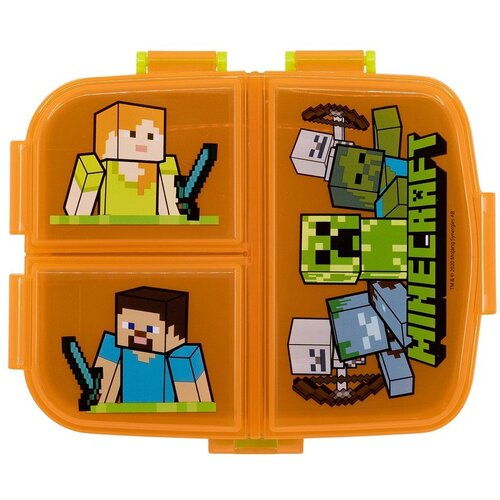 STOR Oranžna plastična otro&amp;scaron;ka posoda za malico Minecraft &amp;ndash; Slike
