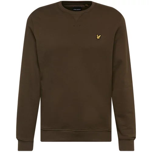 Lyle & Scott Sweater majica čokolada / žuta / crna