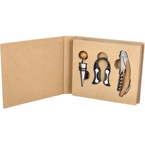 Tognana Vinski set Serving Guest &amp;amp; Gift, 3 dela, Srebrne boje Slike