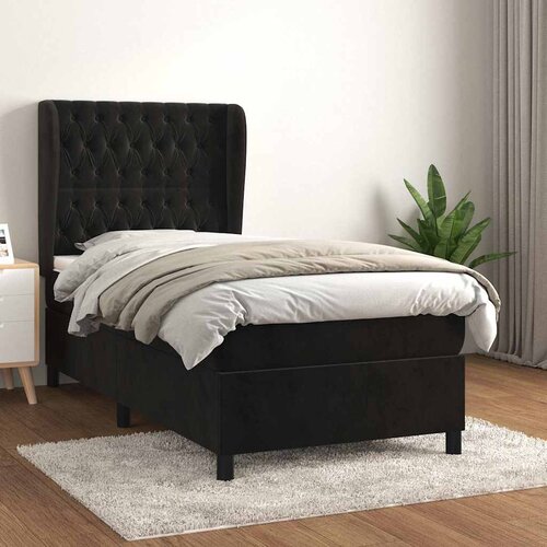 Box spring krevet s madracem crni 100x200 cm bar&scaron;unasti Cijene