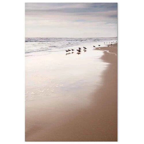  Slika - Autumn Beach (1 Part) Vertical 40x60 Na talijanskom platnu Slike