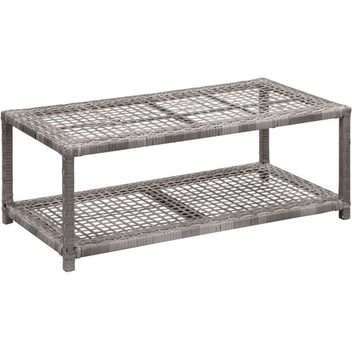 Klupa za obuću siva 80 x 40 x 30 cm od poliratana Slike