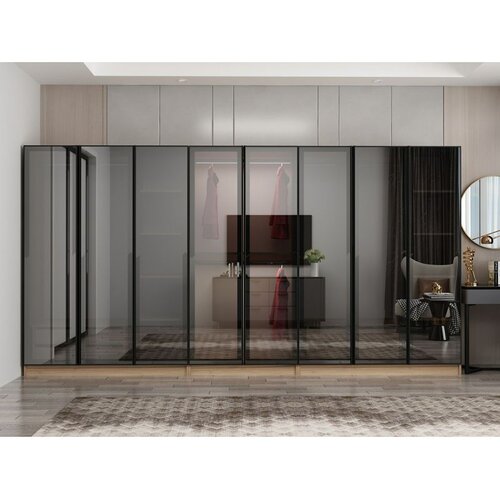 Hanah home ormar sa reflektujućim staklom Nisa 20655, 360 cm, dore Slike