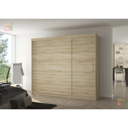 ADRK Furniture Garderobna omara z drsnimi vrati Antos 250x58x215 cm