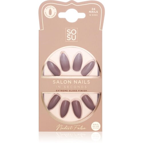 SOSU Cosmetics Salon Nails umetni nohti odtenek Nudist 24 kos Cene