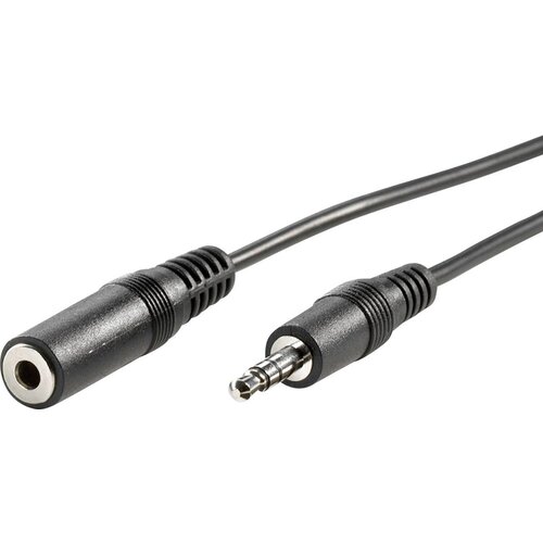 Value 11.99.4352 klinker avdio podaljšek [1x 3\,5 mm banana moški konektor - 1x priključna doza za 3\,5 mm banana moški konektor] 2.00 m črna zaščiten, (20431919) Cene