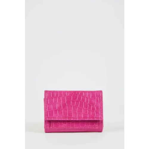 Defacto Women's Faux Leather Croco Wallet