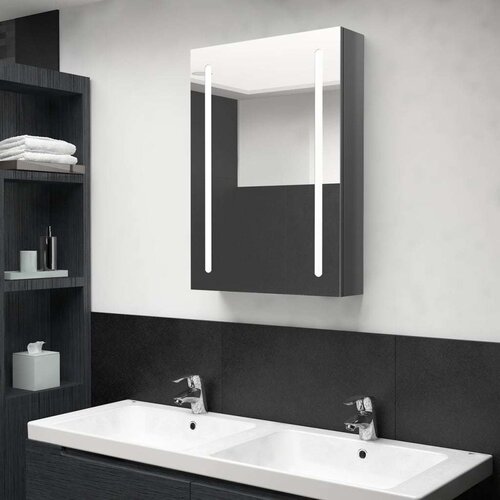  Kupaonski ormarić s ogalom sjajni sivi 50 x 13 x 70 cm Cijene