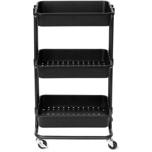 Compactor Crni plastični regal na kotačima 43x36 cm Grena – Cijene